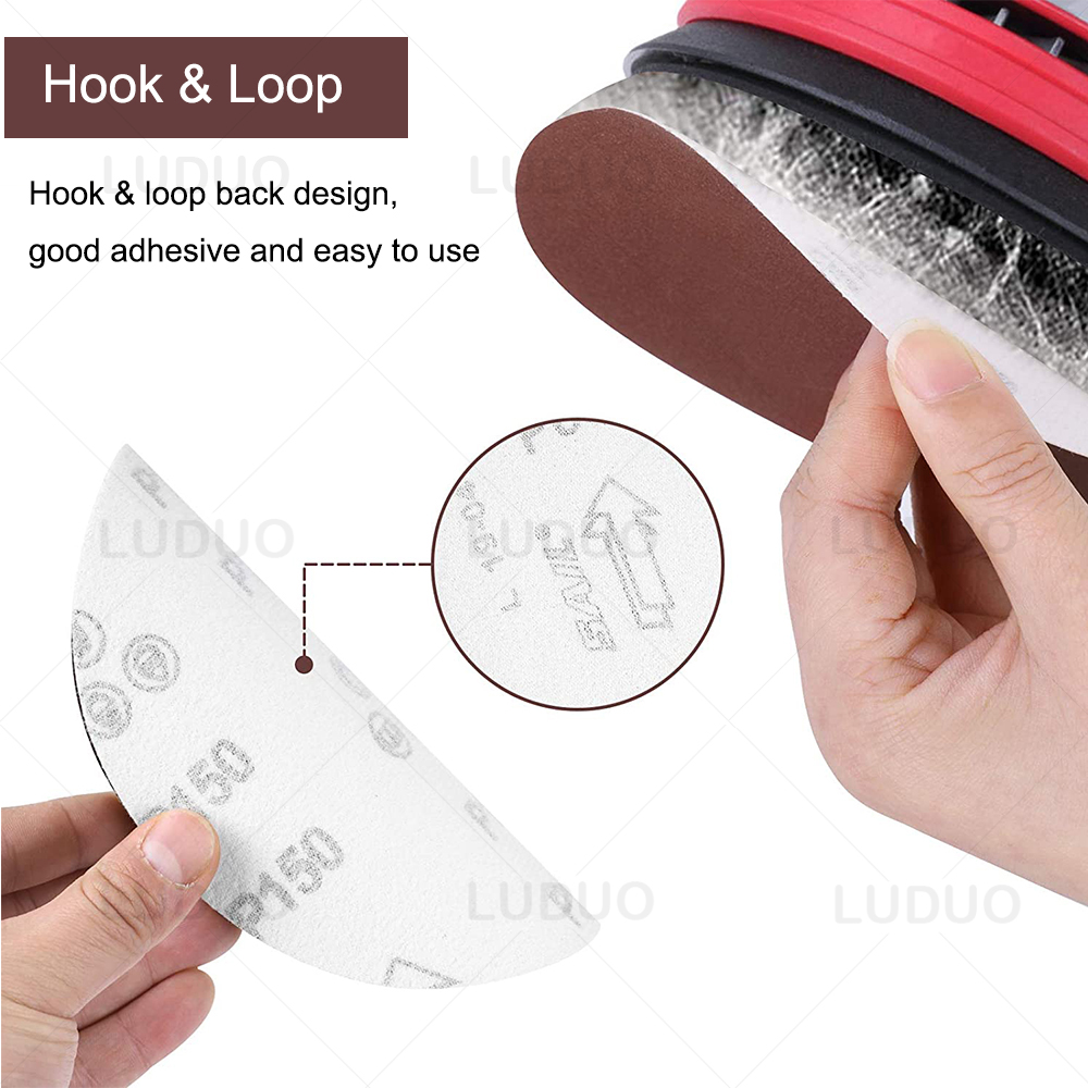 3/2 Inch Đĩa Lót Giấy Nhám Mài Mòn Dụng Cụ Cầm Tay Cho Đèn Pha Ô Tô Sửa Chữa Phục Hồi Bánh Đánh Bóng Gỗ Giấy Chà Nhám