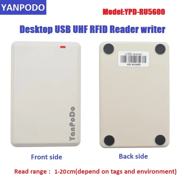 USB-программатор YANPODO UHF RFID-считыватель и записывающее устройство 860-960 МГц с рабочим английским демонстрационным программным обеспечением SDK Source Code