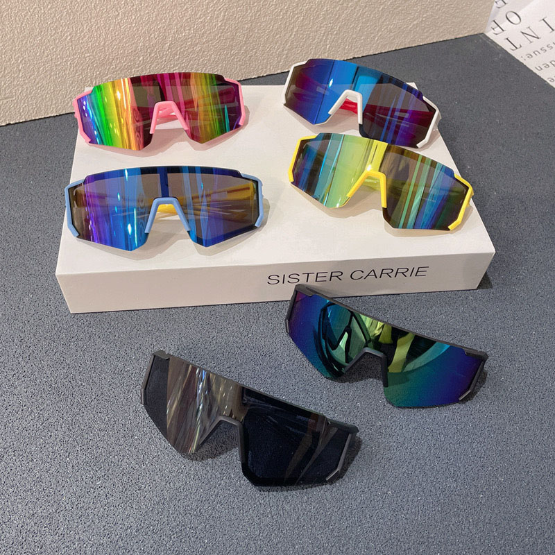 Детские очки, модные велосипедные очки в стиле панк, хип-хоп для мальчиков и девочек, спортивные солнцезащитные очки для защиты глаз на открытом воздухе, детский реквизит для фотосъемки