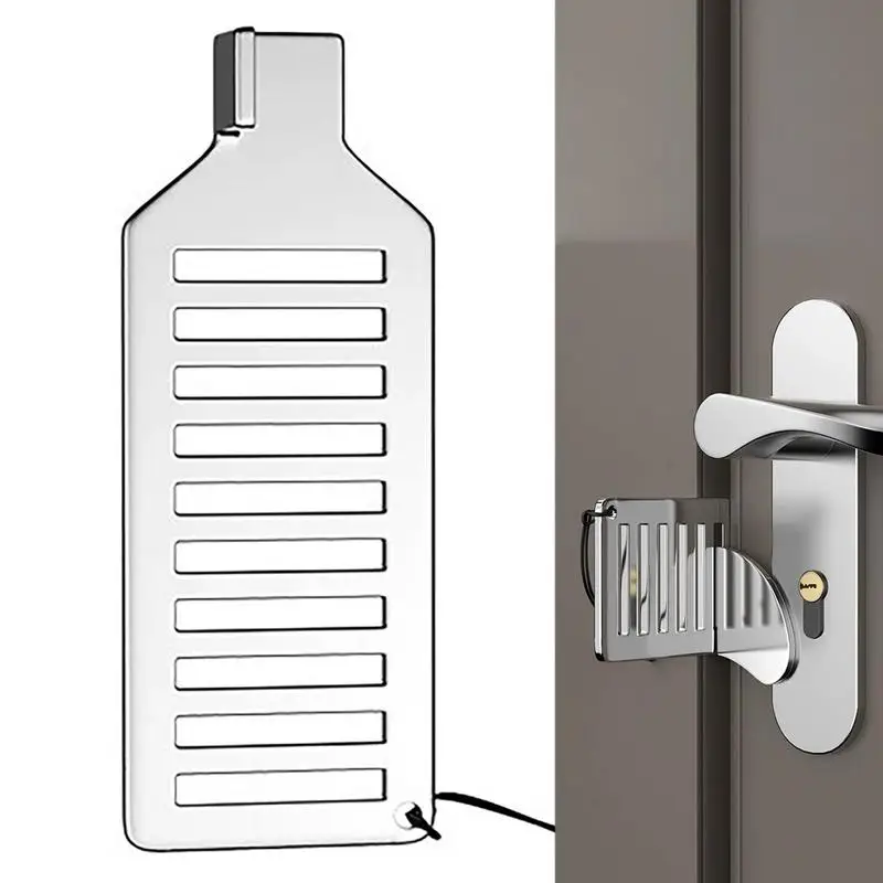 Pestillo de cerradura de puerta portátil para viaje, topes de cerradura de puerta de alta resistencia, seguridad para el hogar, cerradura de puerta ajustable de acero inoxidable para viajes