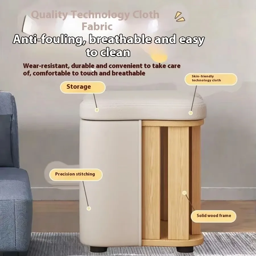 Taburetes de tocador, ropa de cuero sin brazos, sillas de entrada, taburetes de almacenamiento, reposapiés para sala de maquillaje, taburete de tocador para sala de estar