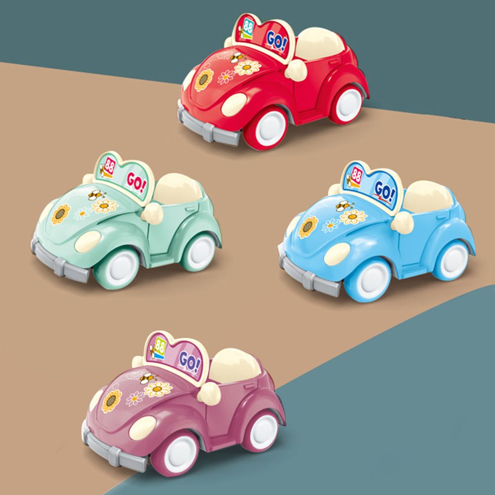Cartoon Mini Q Pull Back Power Convertible Viola Car 6 Stile Mobili in miniatura Casa delle bambole Giocattolo Modello Set Regali di compleanno per bambini
