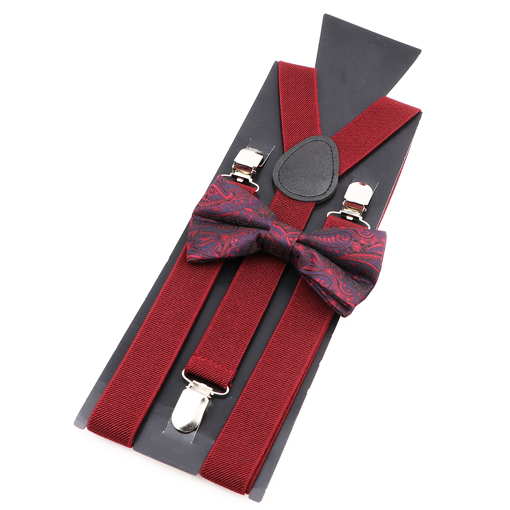 Plaid Rood Blauw Groen Bowtie Bretels Set Mannen Vrouwen Smoking Pak Unisex Bretels Vlinder Bruiloft Verstelbare Y-Back Brace riem