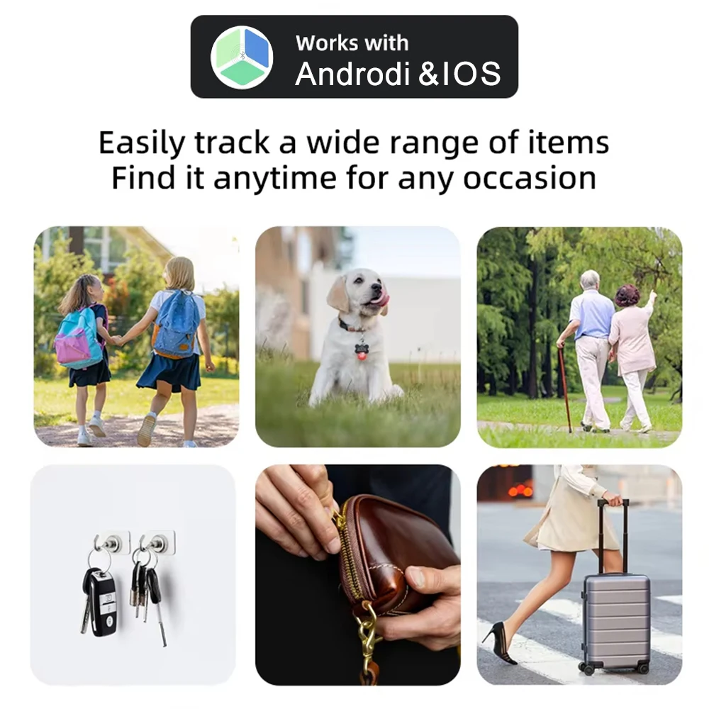 เครื่องติดตาม GPS บลูทูธอัจฉริยะ ใช้งานร่วมกับแอป Android และ IOS พร้อมฟังก์ชันเตือนป้องกันการสูญหาย อุปกรณ์ระบุตำแหน่ง ป้องกันการสูญหาย ค้นหากุญแจรถและสัตว์เลี้ยง