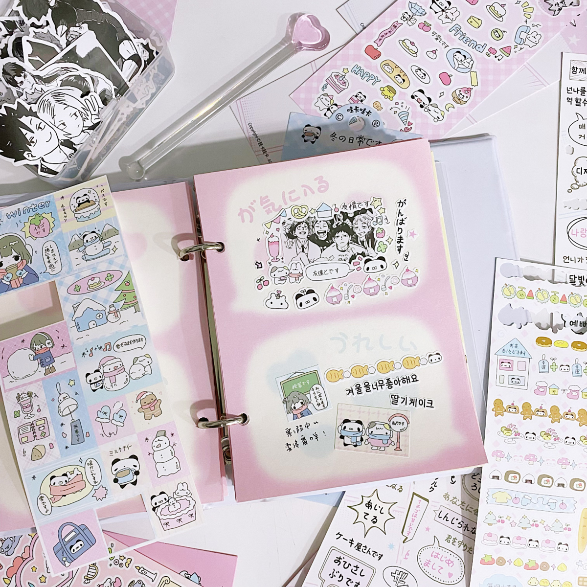 Korean Decorative Stickers Flakes SCRAPBOOK STICKER Idol Card Deco Sticker For Arts Diy Crafts Album Journal Planner