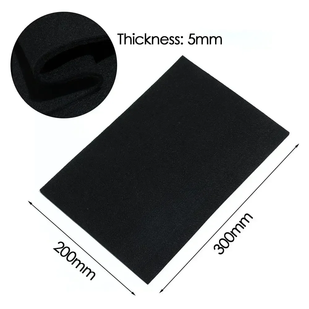 Black graphite felt welding protective blanket carbon fiber high-temperature 300 * 300mm durable torch shielding package protect