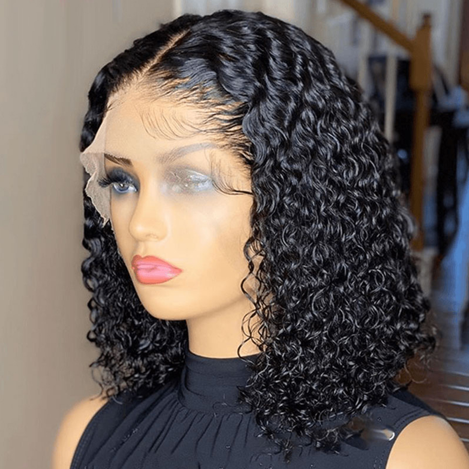 Mongolian Kinky Curly Wig 100% Human Hair Glueless Lace Front Human Hair Wigs Jerry Curly Lace Closure Wig For Women Wear And Go