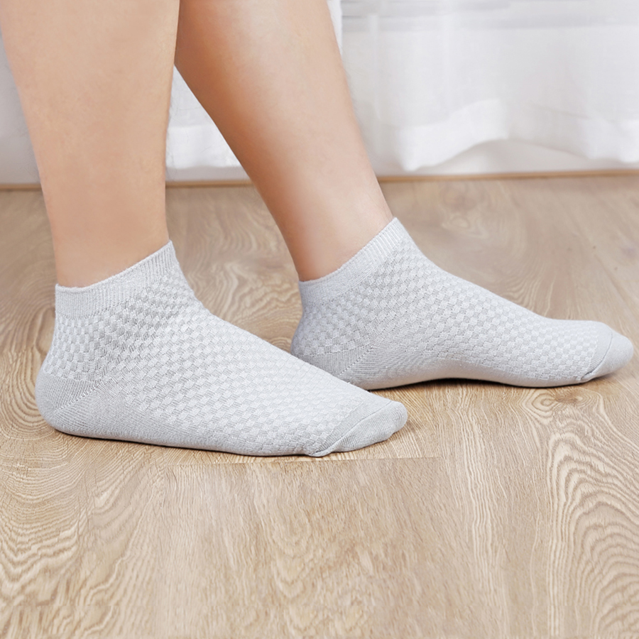 5 paires/lot hommes chaussettes bambou Fiber courte cheville chaussettes de haute qualité été hiver affaires respirant mâle chaussette courte Meias homme Sox