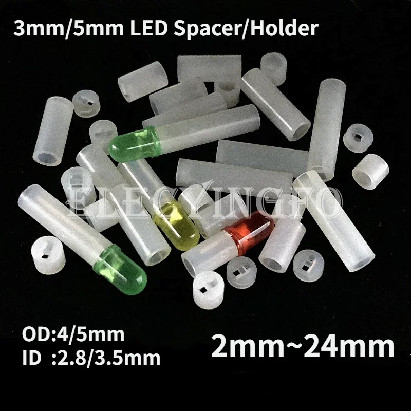 Lámpara espaciadora LED de 3mm/5mm, soporte de poste, Clip, montaje de enchufe de bisel, luz DIY, Pilar de diodo emisor F3/F5 de 1,5 ~ 24mm