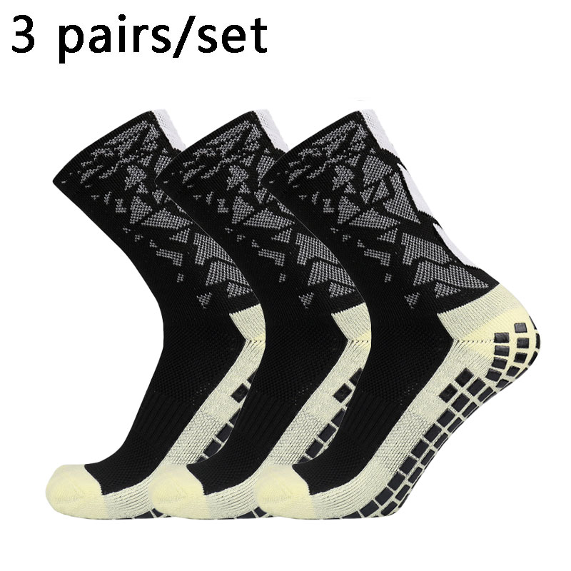 3 Paar neue 2024 Männer Frauen Camouflage Pfeil Fußball Socken atmungsaktive Sport Silikon Anti Slip Grip Fußball Socken