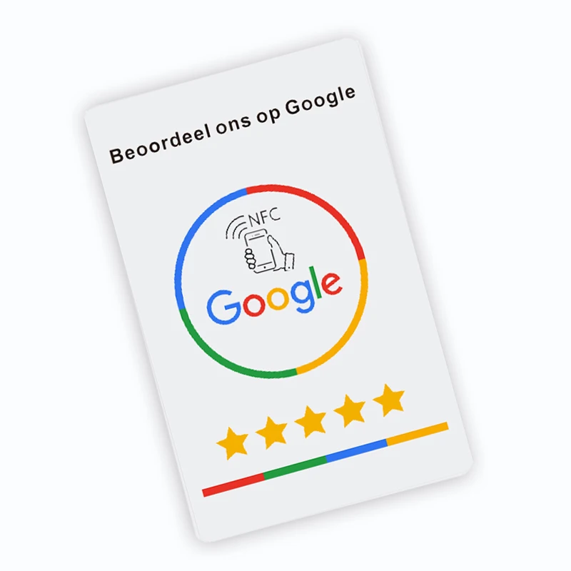 การ์ดรีวิว NFC Google Android/IPhone Tap URL การเขียนการ์ดรีวิวธุรกิจสังคม
