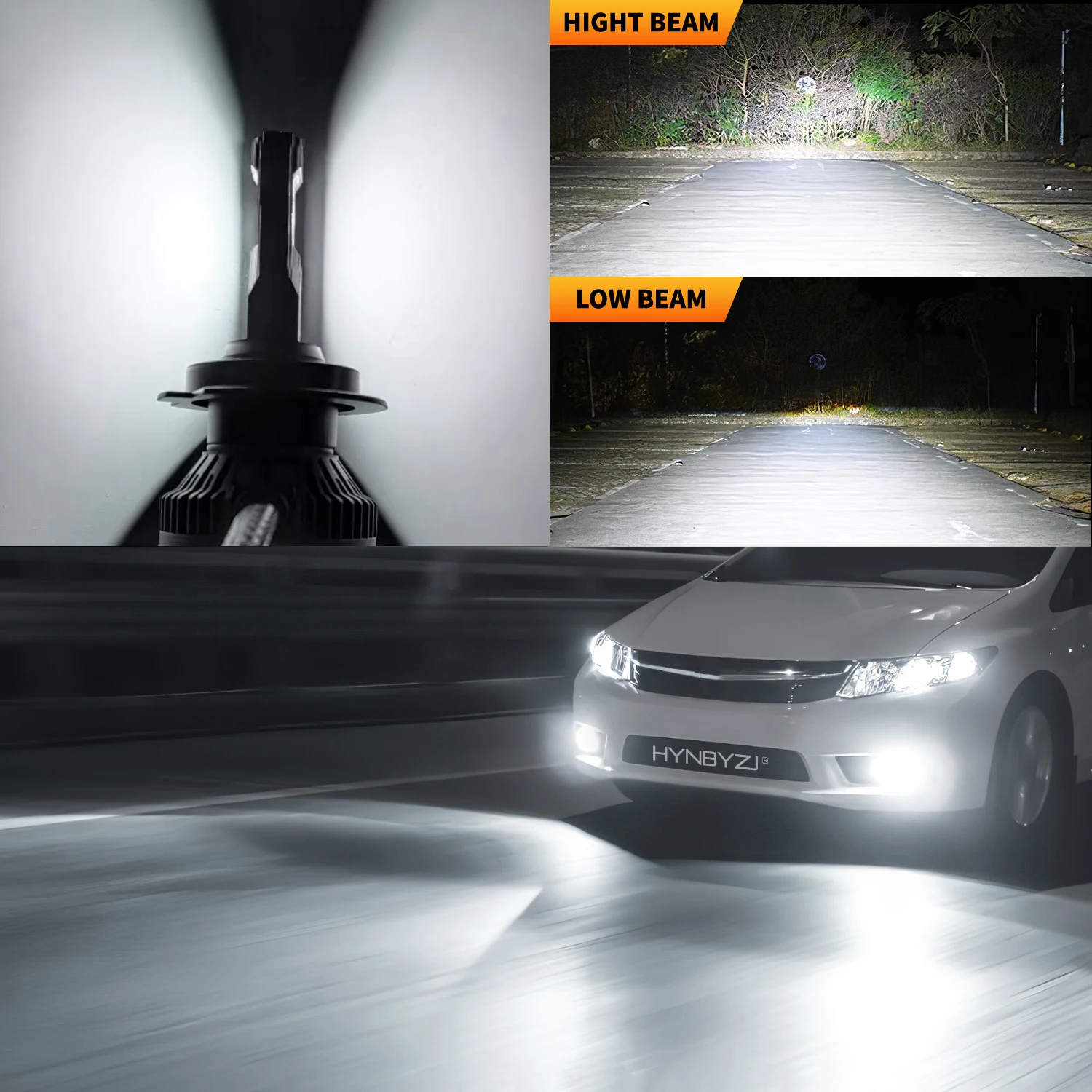 HYNBYZJ 50000LM H7 H4 H11 Đèn Pha LED 320W Cao Cấp H1 H8 H9 HB4 HB3 9005 9006 9012 Turbo đèn 6000K Trắng Ô Tô