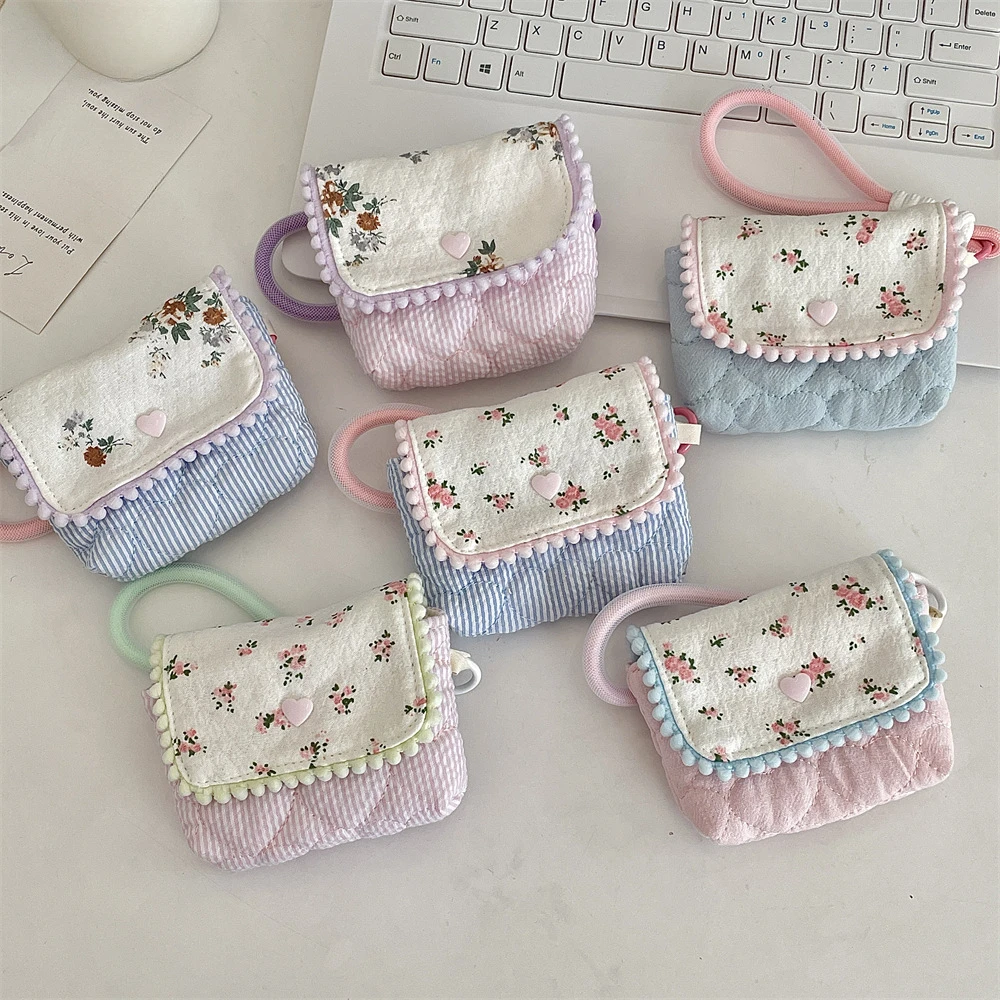 Monedero bonito para estudiante, tarjetero, cartera de moda coreana Floral, tarjetero para niñas, bolsa de almacenamiento pequeña y bonita portátil, 1 ud.