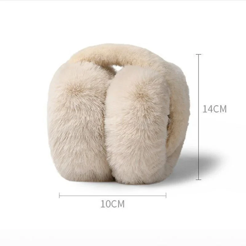Calentadores de orejas de invierno para mujer, orejeras de felpa con protección contra el frío, orejeras cálidas de piel plegables, accesorios para niñas Y2k