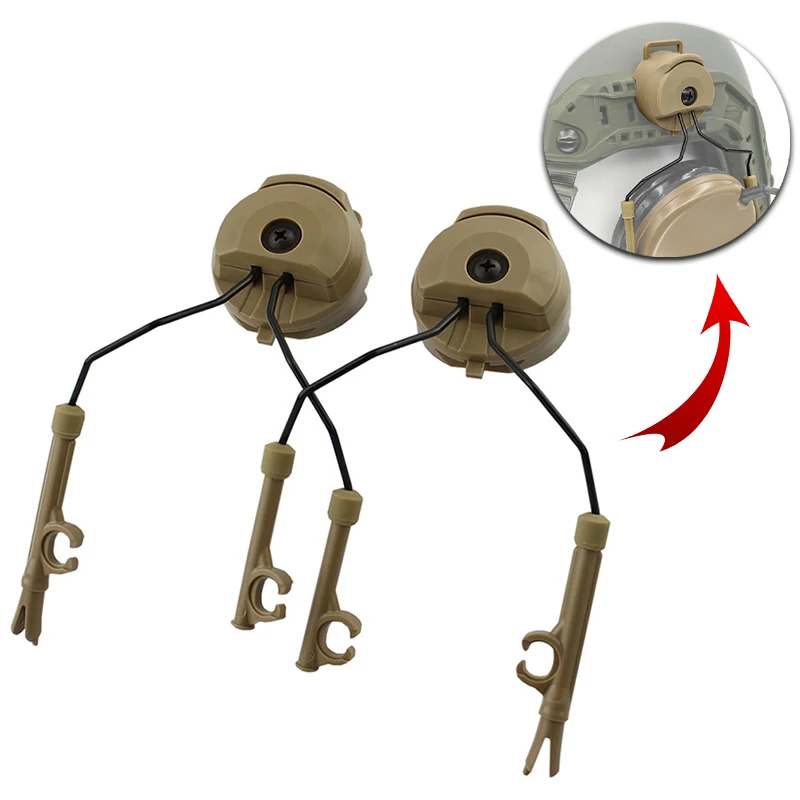 Taktische Headset-Halterung Fast Ops Core Helm ARC Rail Adapter-Set passend für Comtac II Series Noise Cancelling Headset