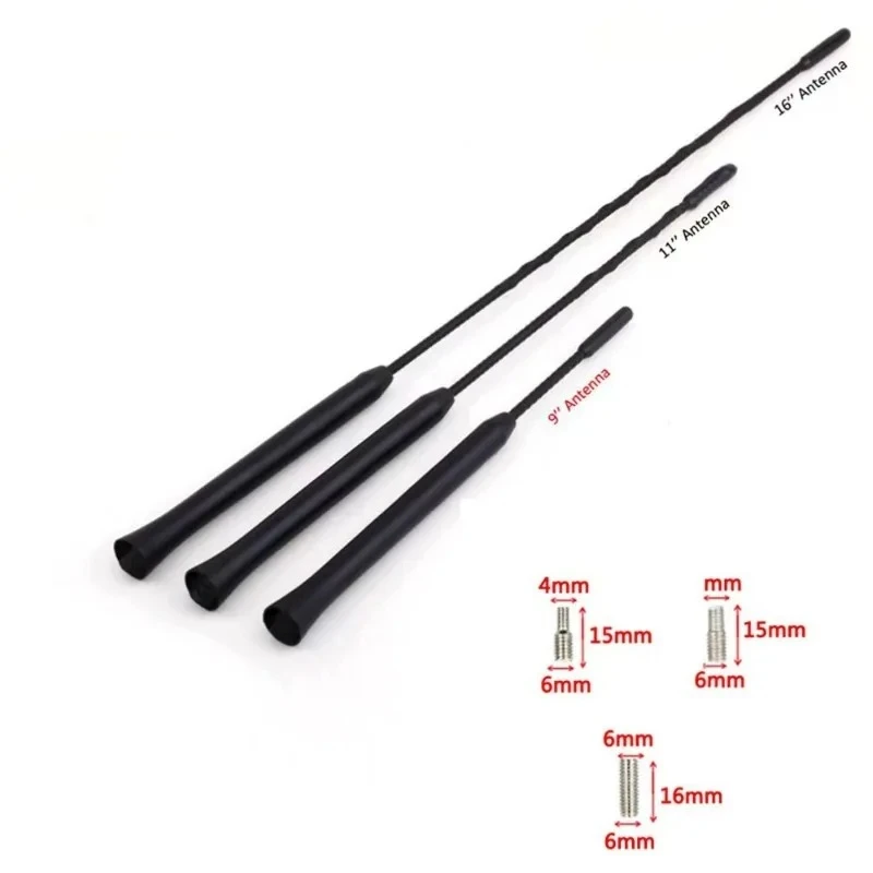 Universele 9-inch auto-vervanging anti-geluid beesting antenne FM-radio-antenne met schroeven