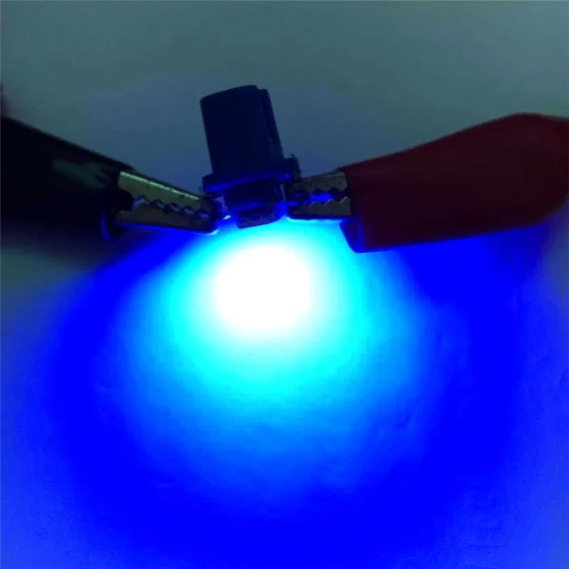 10 Uds T5 B8.5d luz LED para salpicadero de coche luces de velocidad bombilla accesorios de lámpara Interior de coche lámparas de interruptor lateral de tablero 12V