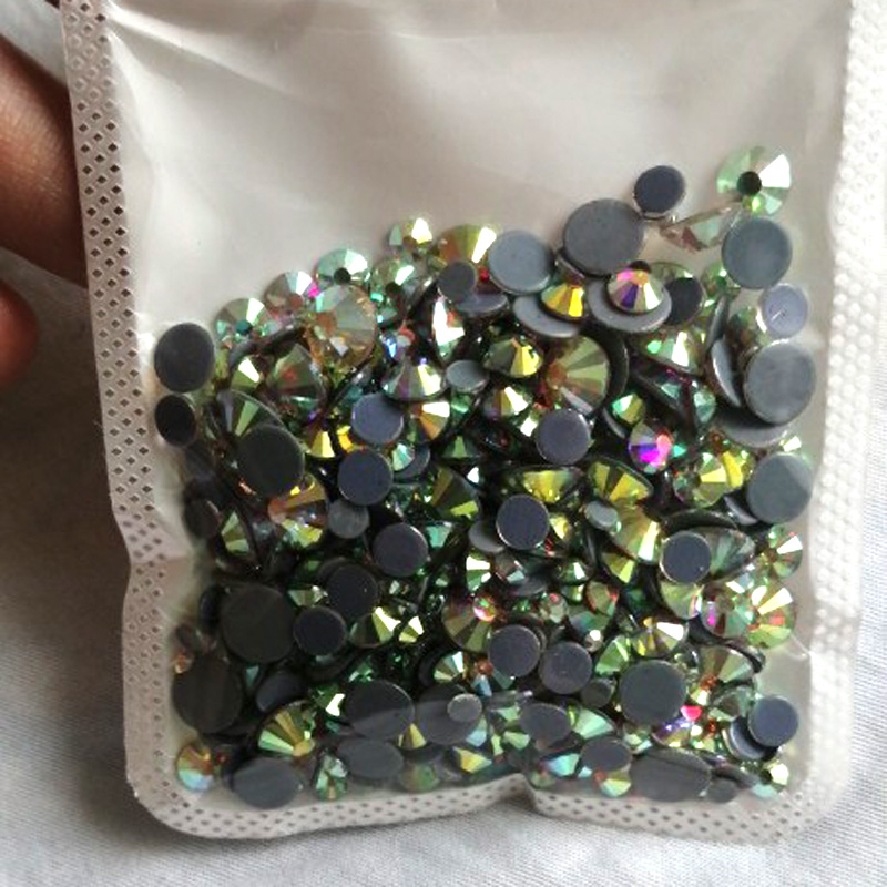 Cristal claro ab hotfix strass vidro strass hot fix strass para arte do prego vestuário tecido decoretions