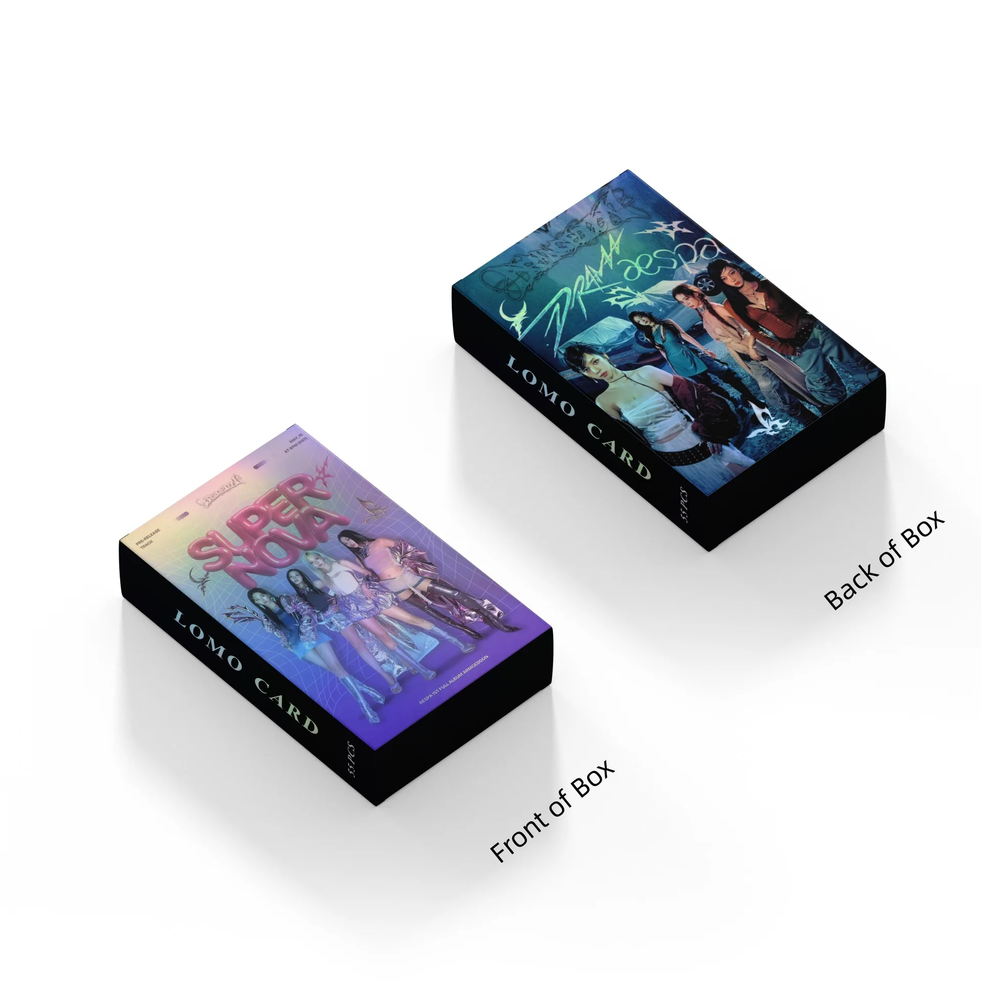 55 個アイドル新アルバムハルマゲドン超新星ロモカードフォトカード寧冬カリーナジゼル HD プリントポストカードファンギフト