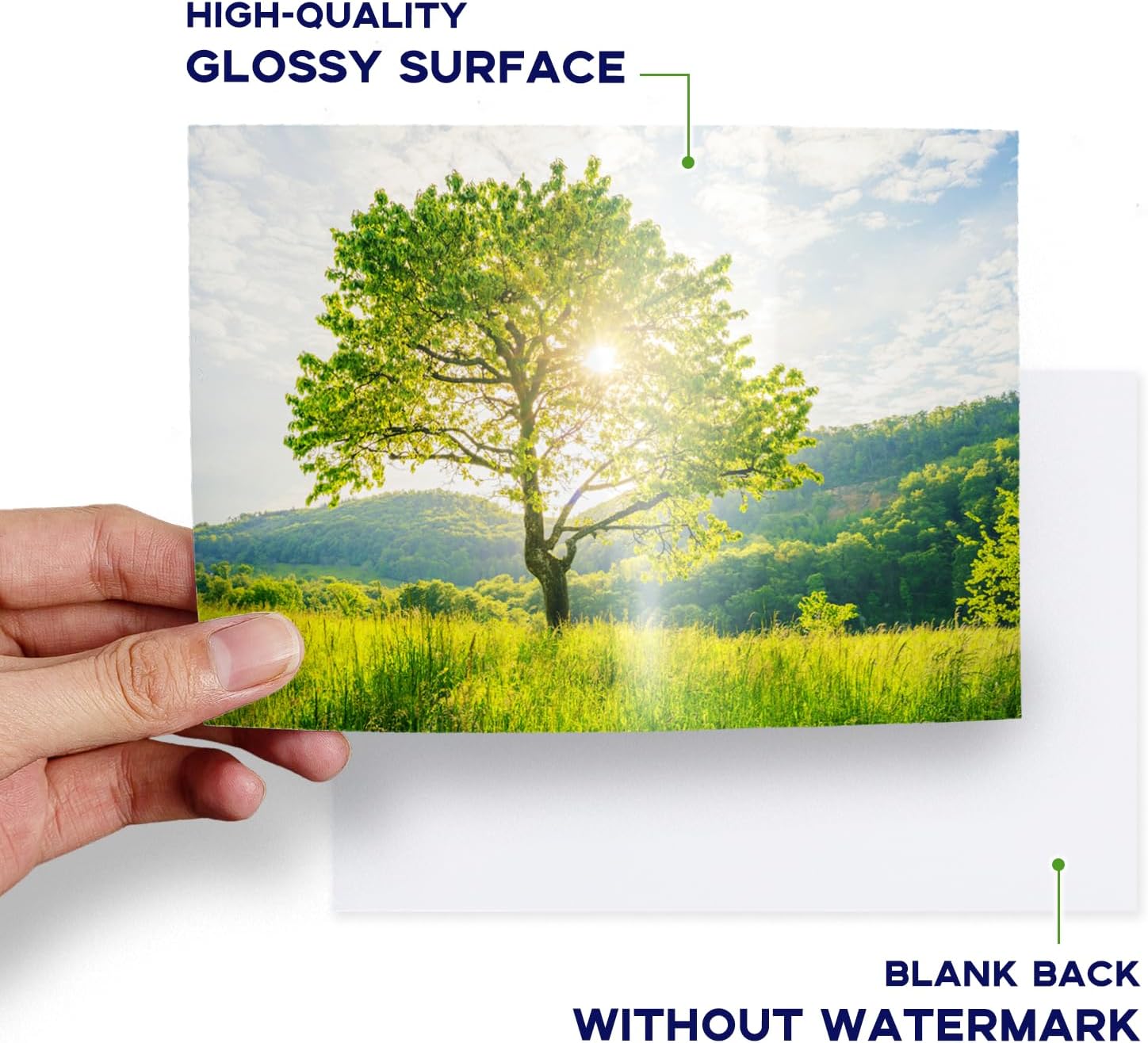 ESHANG 100 Sheets 4R Photo Paper, 230 gsm 4 x6 Premium Glossy Photo Paper Picture Paper Printer Brochure Paper