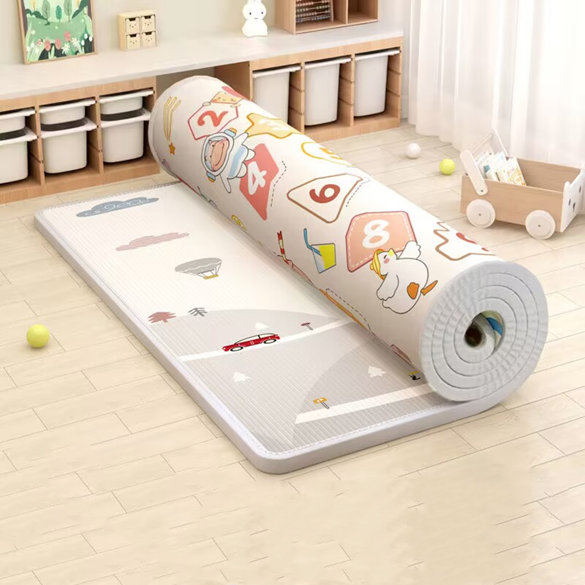 Large Size Play Mat for Children's Safety Mat 1cm EPE Environmentally Friendly Thick Baby Crawling Play Mats Folding Mat Carpet