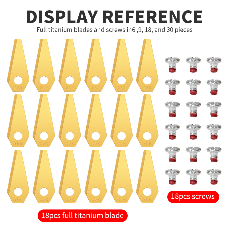 Сменные лезвия для газонокосилки Onnfang 9/18/27 шт. в упаковке