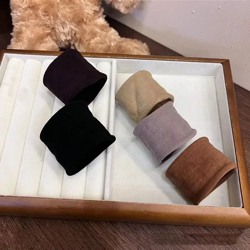 4 conjunto sólido ampliar engrossar faixa de cabelo cordas feminino rabo de cavalo titular laço de cabelo scrunchies borracha coreia moda acessórios para o cabelo