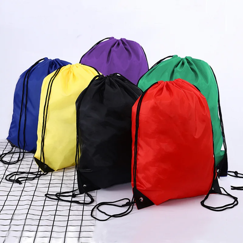 Bolsa deportiva portátil de Color nailon, cinturón grueso con cordón, mochila para montar, gimnasio, zapatos con cordón, bolsa, mochilas para ropa impermeables