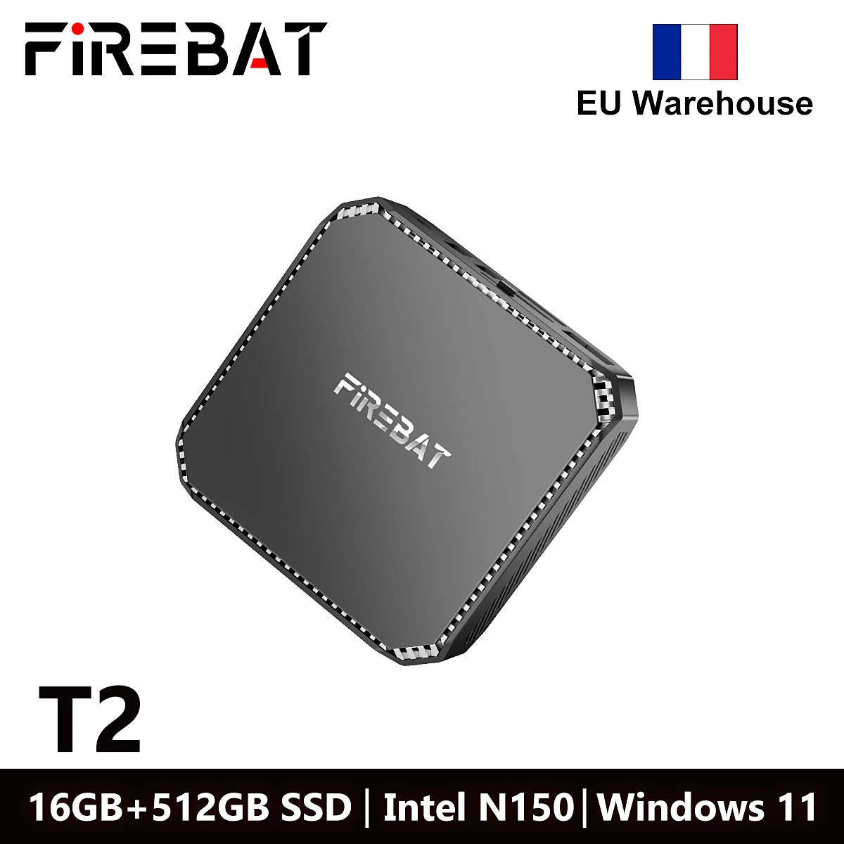 FIREBAT T2 Mini PC Gamer Intel N150 CPU Windows 11 Mini PC Gaming DDR4 16GB RAM 512GB SSD WIFI5 BT4.2 Desktop Computer minipc