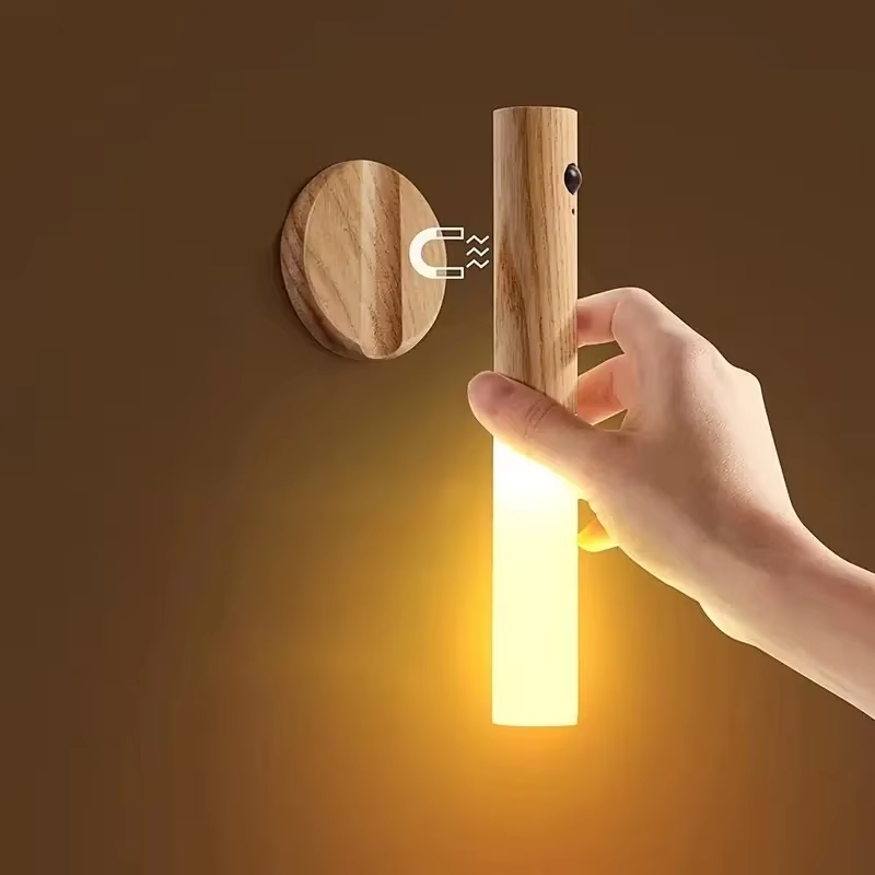 Luz LED nocturna con Sensor de movimiento inteligente, recargable, para pasillo, armario, pared, hogar, baño, cocina, dormitorio, iluminación de entrada