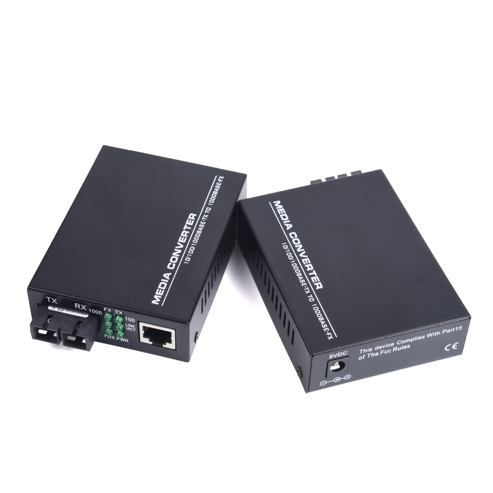 1 Paar Gigabit Fiber Optical Media Converter Switch 1000M Single Mode Multimode UPC/APC 2 SC-Port auf 1 RJ45 Fiber Transceiver Kit