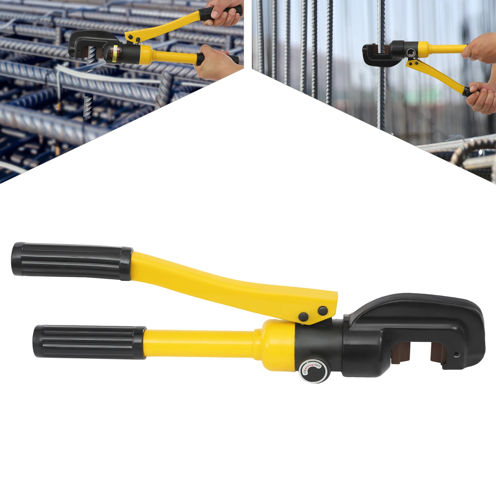 Rebar Cutting Tool with 8T Hydraulic Crimping Power Portable Rebar Cutter and Carrying Case for Construction and Industrial Use