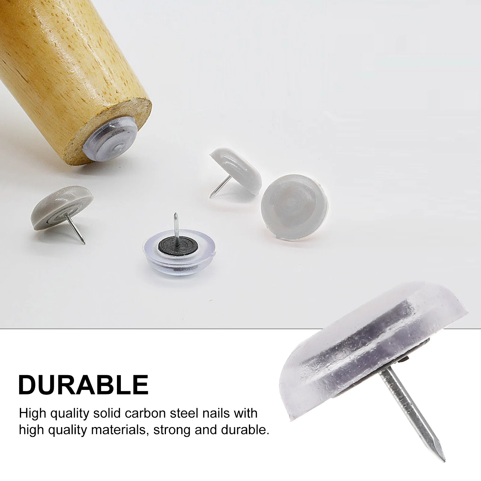20 ชิ้น Sliders เฟอร์นิเจอร์ซิลิโคนโต๊ะเก้าอี้ Tack รอบเล็บเลื่อนฟุตขาโต๊ะ Pad Protector สําหรับเฟอร์นิเจอร์