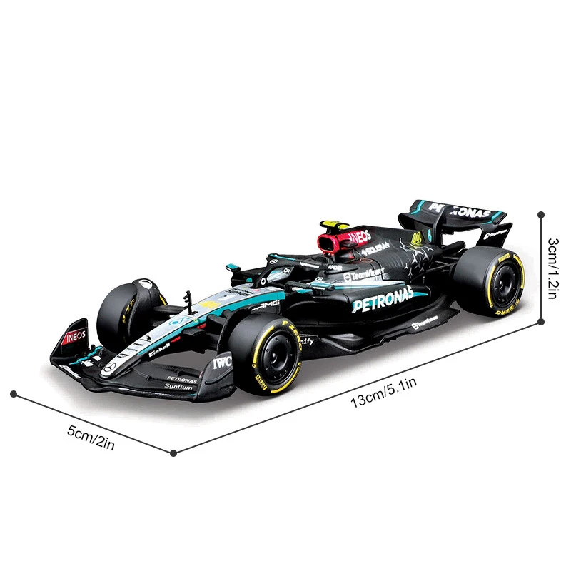 Nuevo 2024 F1 Bburago 1:43 Mclaren Mcl38 Miami Gp Monaco Gp Amg W15 F1 aleación miniatura Diecast modelo F1 campeón Mcl38 juguetes regalo