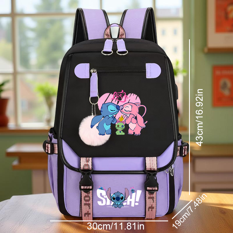 Stitch Backpack, Large Capacity Daypack, Sturdy Durable for Students Travel, Holiday, Leisure Daily Commute and Back to School