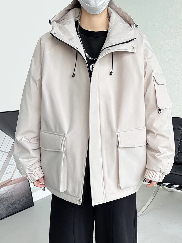 2024 新しい冬のジャケットの男性フリースライナー厚く暖かいパーカーコートフード付きウインドブレーカー韓国カジュアルサーマルジャケットプラスサイズ 8XL