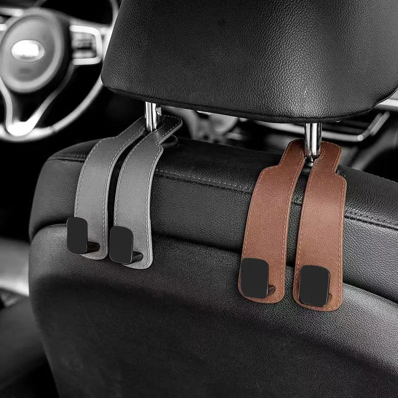 Ganchos para encosto de cabeça de carro, cabide para bolsas, organizador de assento traseiro, clipes de fixação automática, ganchos para carro