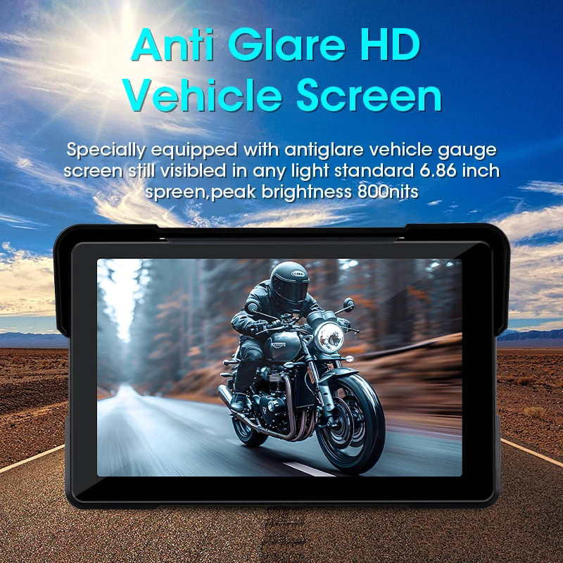 Vtopek 5"/7" Zoll Motorrad DVR GPS Navigation Multimedia Player Wireless CarPlay Android Auto IPX7 Wasserdichter Bildschirmrekorder