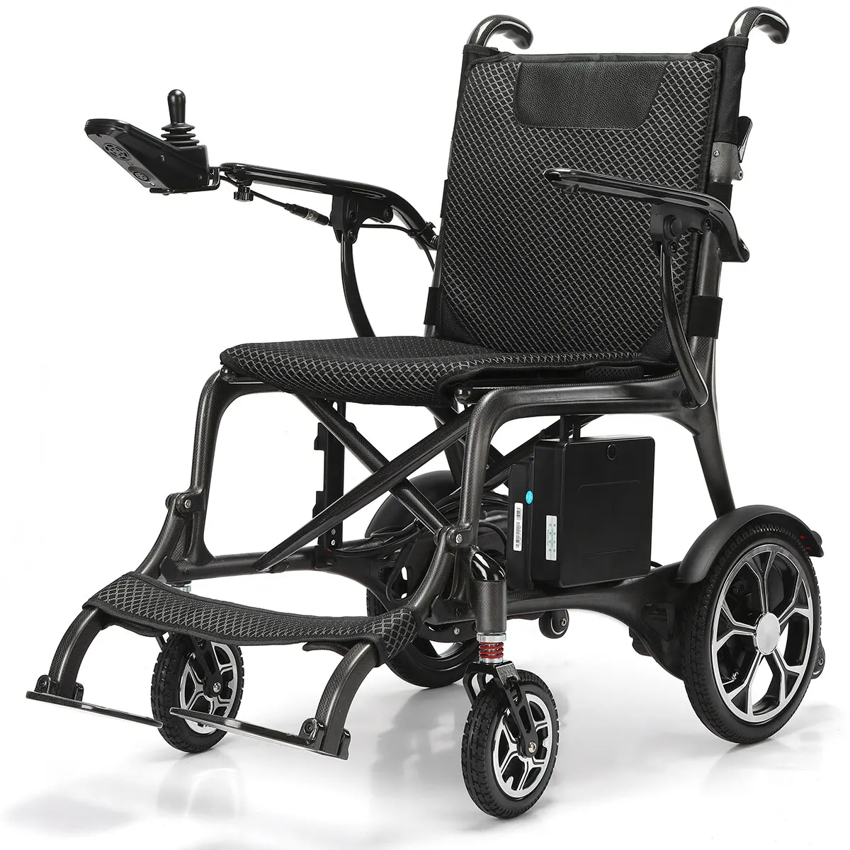 Ultra-Light คาร์บอนไฟเบอร์รถเข็นท่องเที่ยวกลางแจ้งพับแบบพกพาไฟฟ้ารถเข็นสําหรับคนพิการและผู้ใหญ่