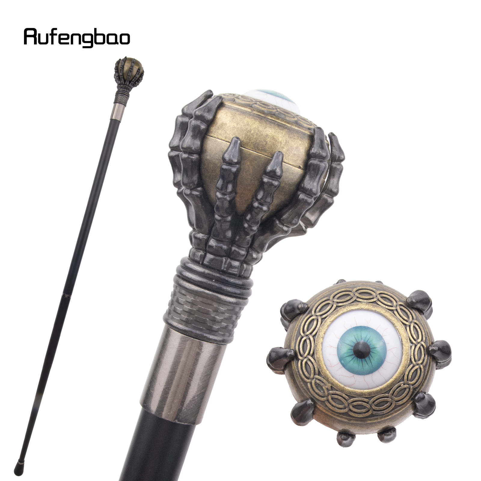 Bloodshot Eyes Augapfel Steampunk Gehstock Mode Dekorativer Gehstock Gentleman Crosier Knopf Gehstock 94 cm