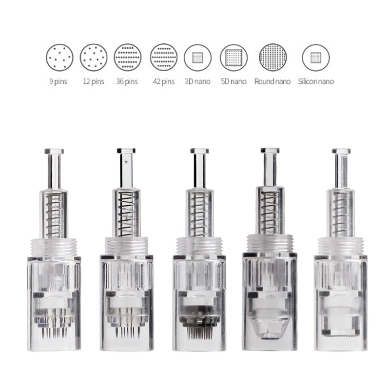 12 Micro Needles DermaPen Agujas de repuesto Puntas Ranura para cartucho Tornillo regular para Derma Pen eléctrico Profesional Eléctrico