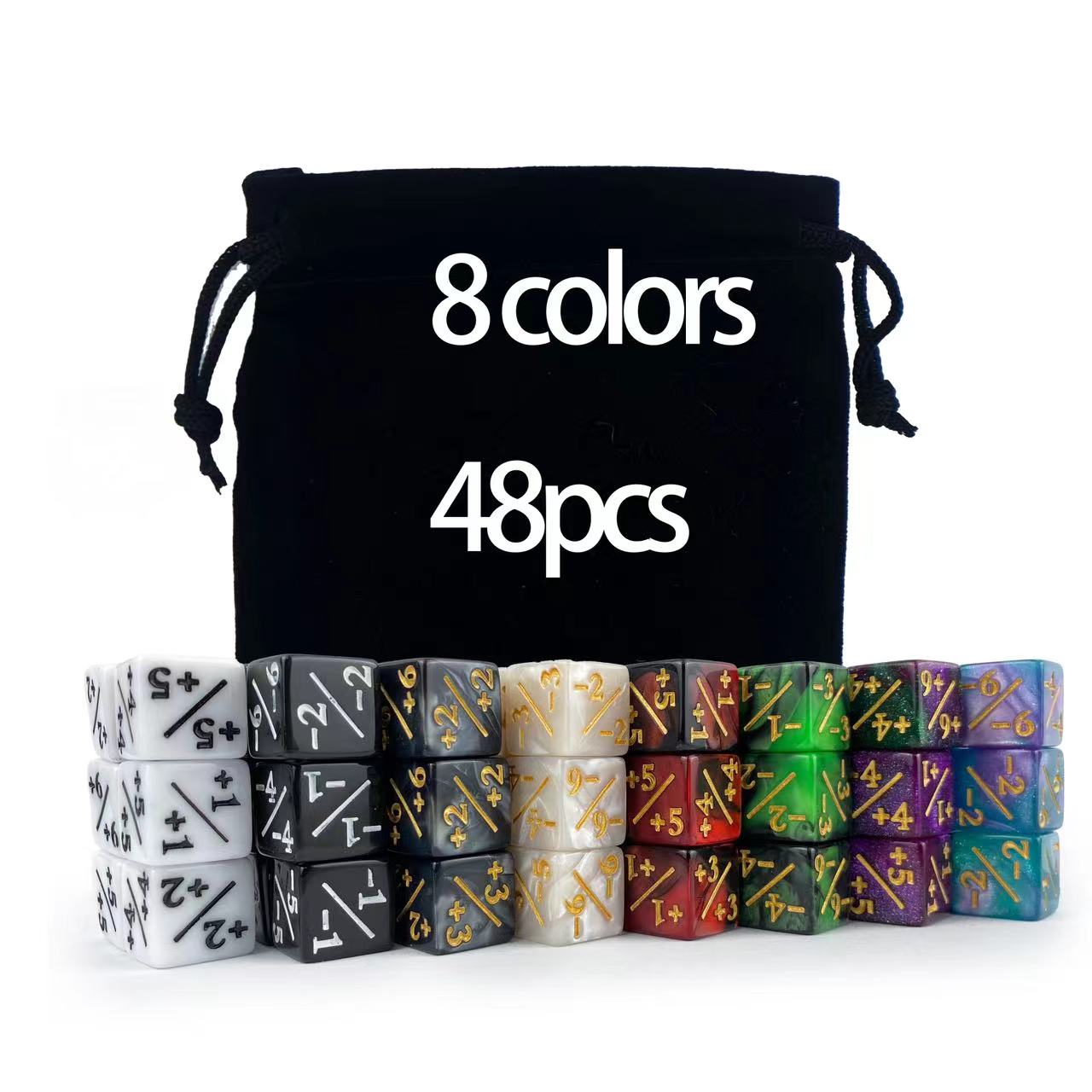 48 Uds Magic The Gathering MTG contador dados mármol contadores de vida a granel fichas dados CCG criatura estados