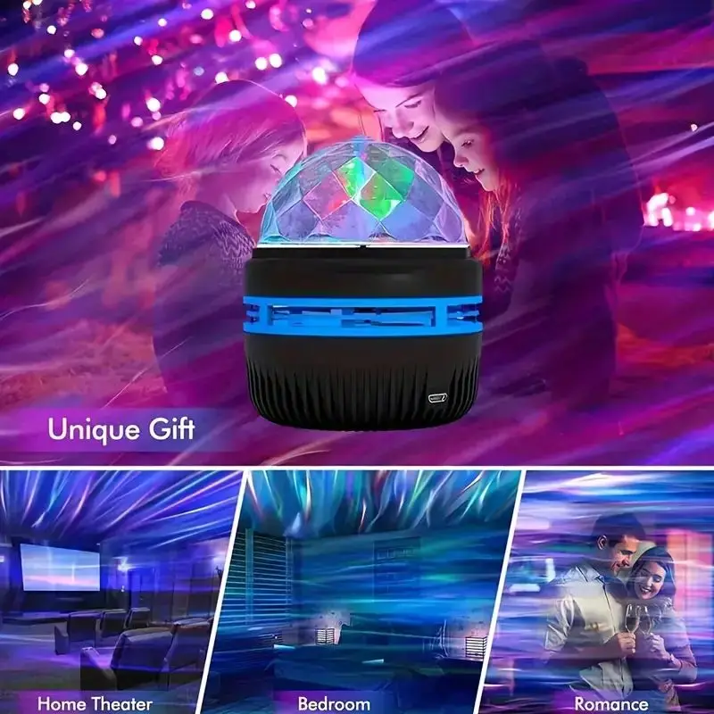 LED Star Galaxy Projector Nachtverlichting Sterrenhemel Projector Kerst Auto Roterende Verlichting 5V USB Kamer Slaapkamer Woondecoratie