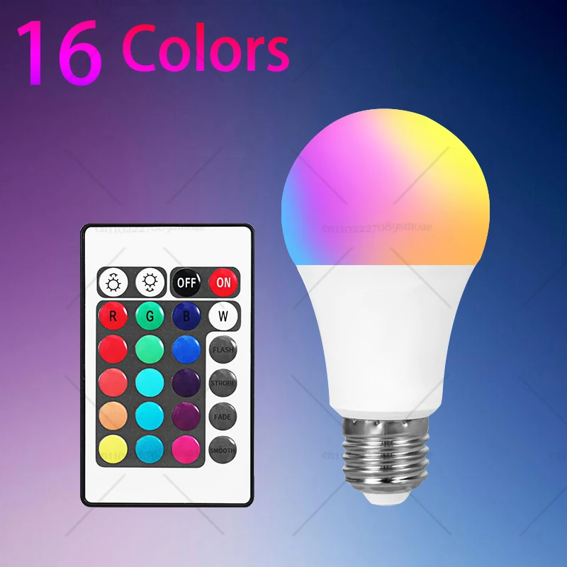 Lampadina LED E27 RGB 220V con telecomando IR 24 telecomandi che cambiano colore Lampada multicolore Faretto per la decorazione domestica della festa in camera da letto