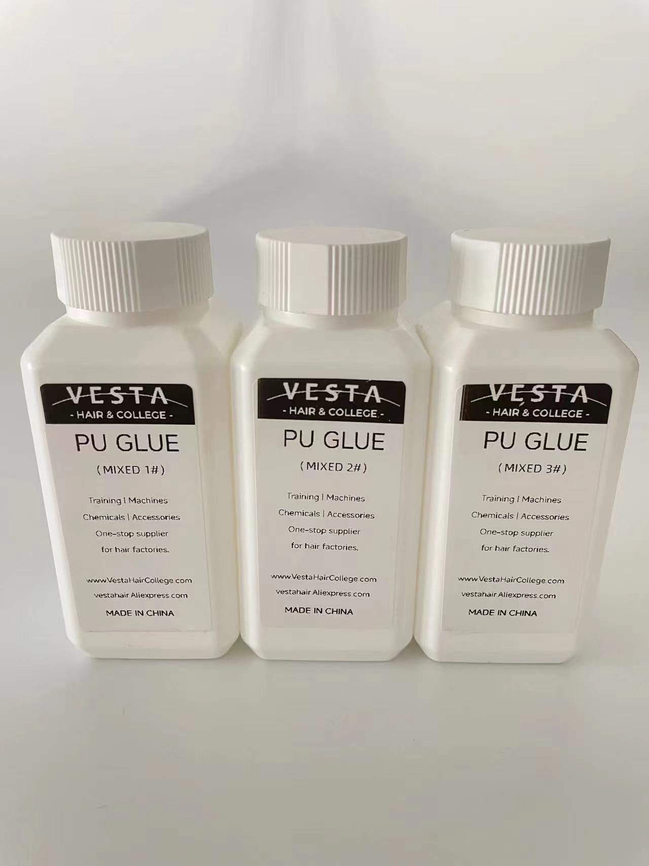 Mini botella de pegamento de Pu mezclado listo para hacer cinta, extensión de cabello, Topper de tupé