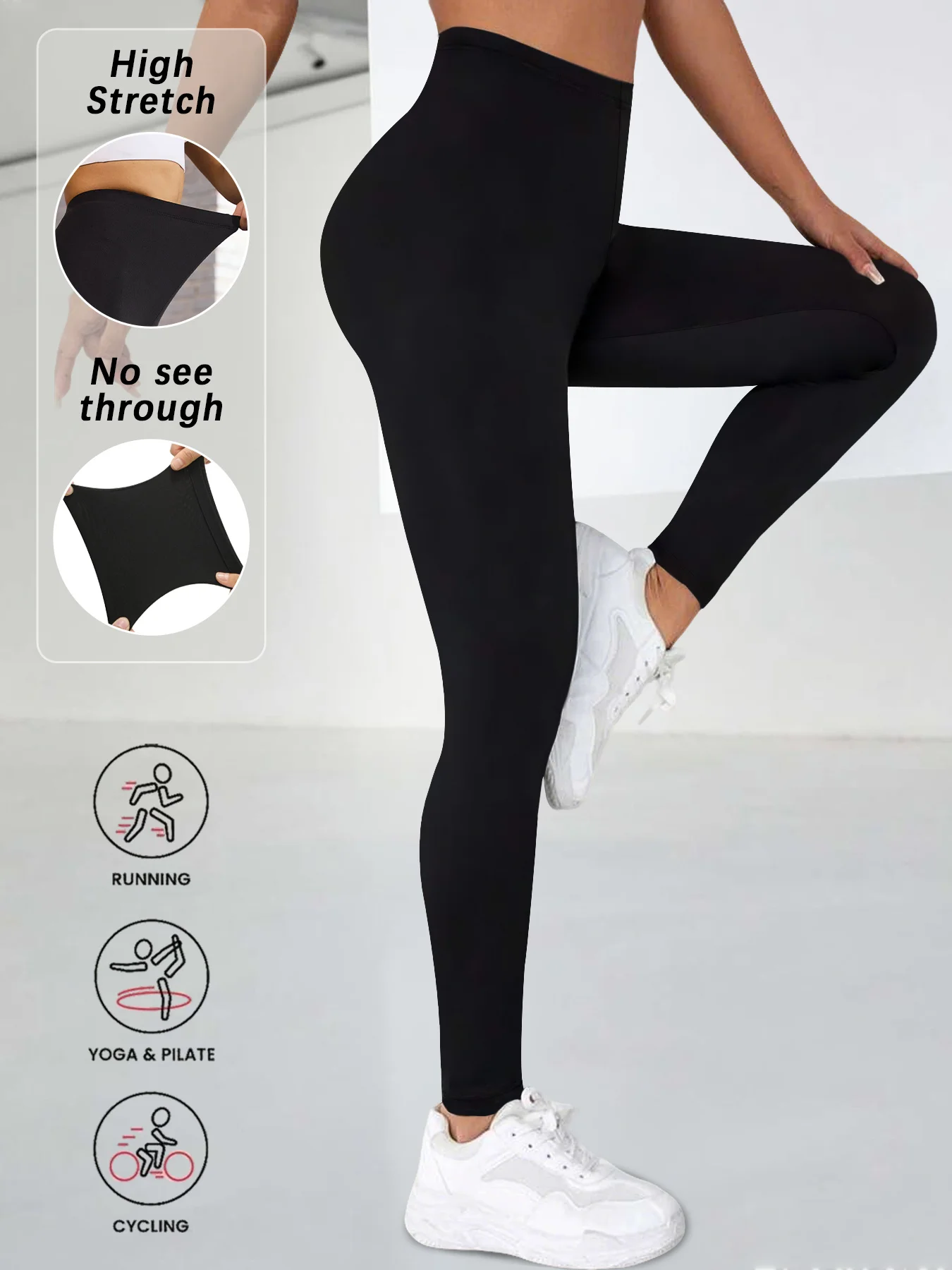 Superweiche Damen-Leggings mit hoher Elastizität, nicht durchsichtig, für Workout, Yoga, Laufen, sportliche Leggings