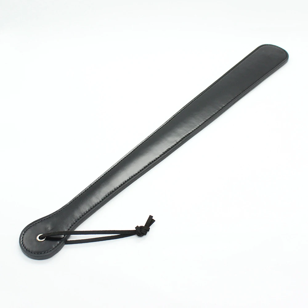 Pagaia in pelle PU da 48 cm, fruste da equitazione Flogger Fruste da pipistrello Punte da sculacciata in pelle Frusta schiaffo per addestramento di cavalli