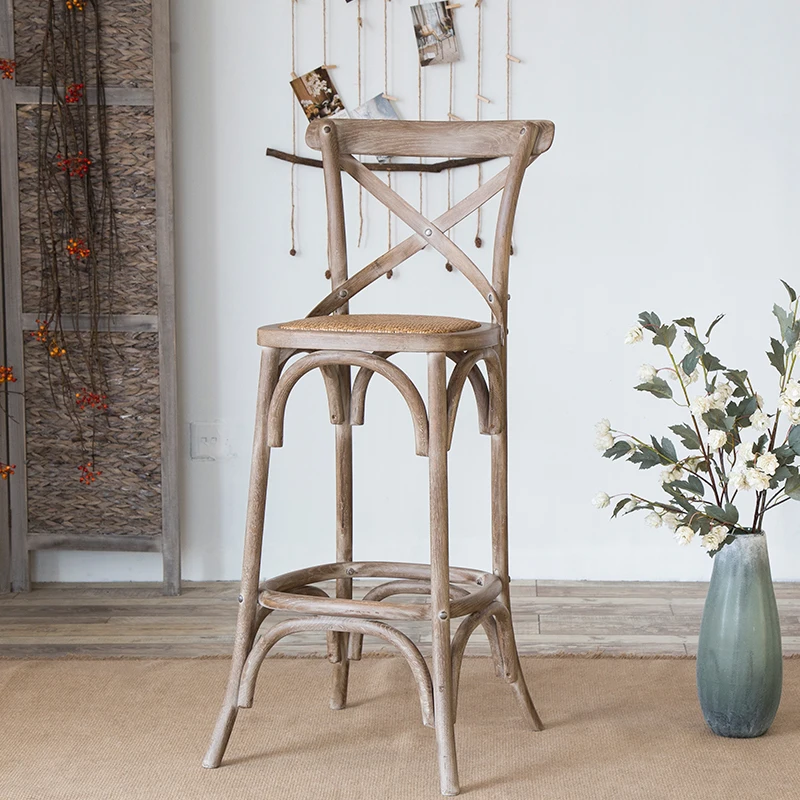 Taburetes De Bar De recepción De madera, Mostrador moderno, sillas De Bar creativas individuales, Taburetes cómodos De moda, muebles Altos De Cocina