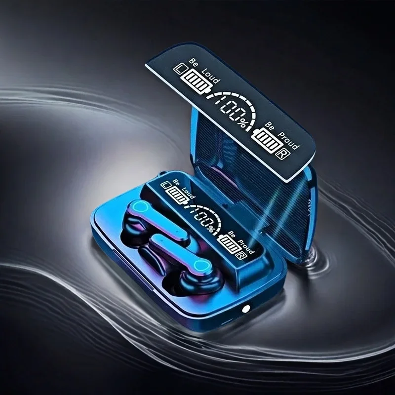 Nowe słuchawki Bluetooth M19 TWS 5.3 9D słuchawki bezprzewodowe wysokiej jakości dotykowe IPX7 wodoodporne słuchawki z cyfrowym wyświetlaczem