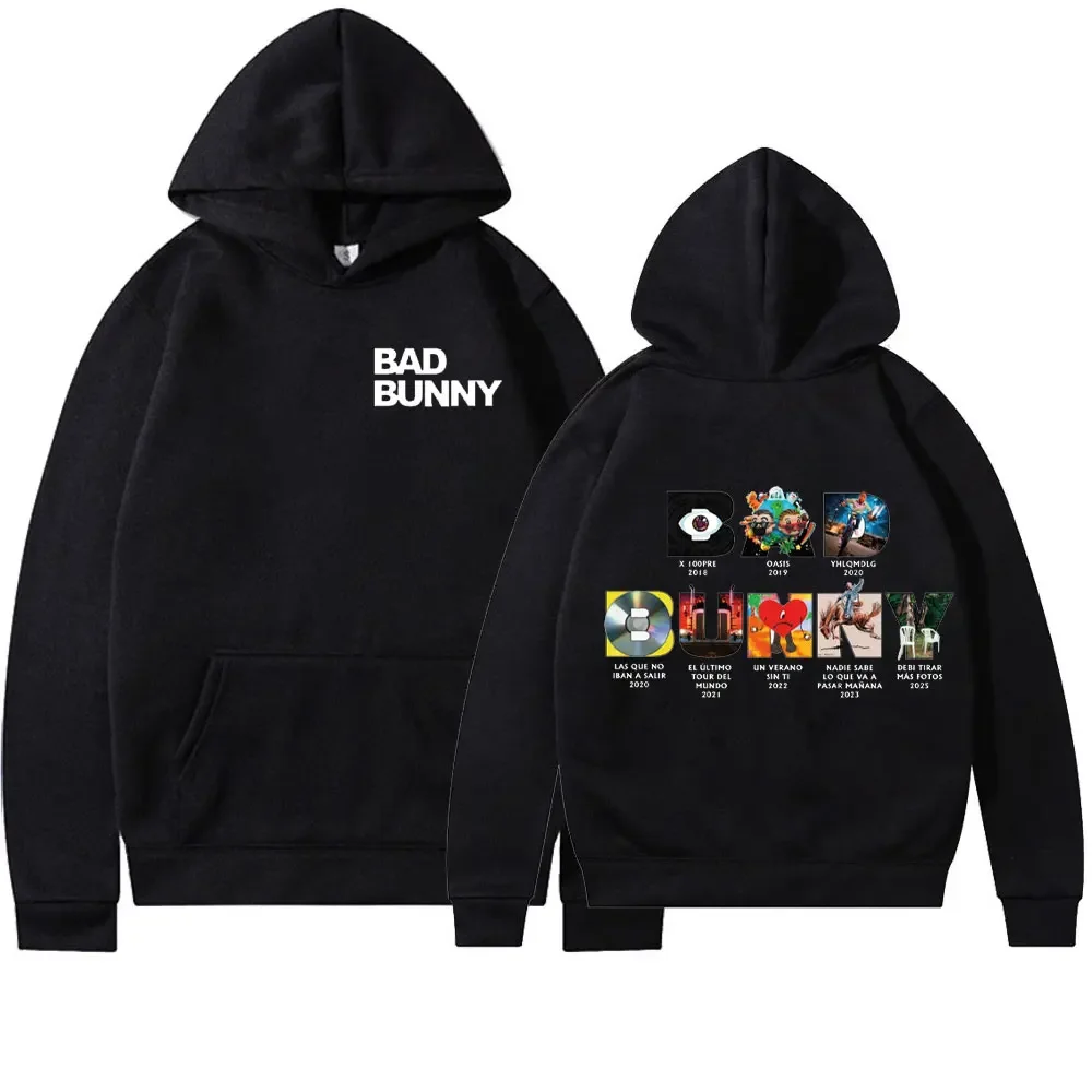 Dtmf bad bunny álbum moletom com capuz masculino feminino pulôver de grandes dimensões com capuz de inverno presente para fãs suéter estiloso novo em 2025 manga comprida